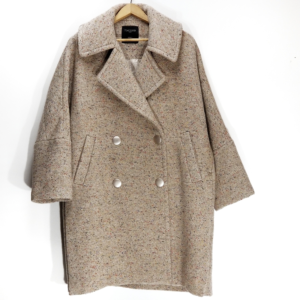 PEACEBIRD | Street Wool Blend Oversized Coat